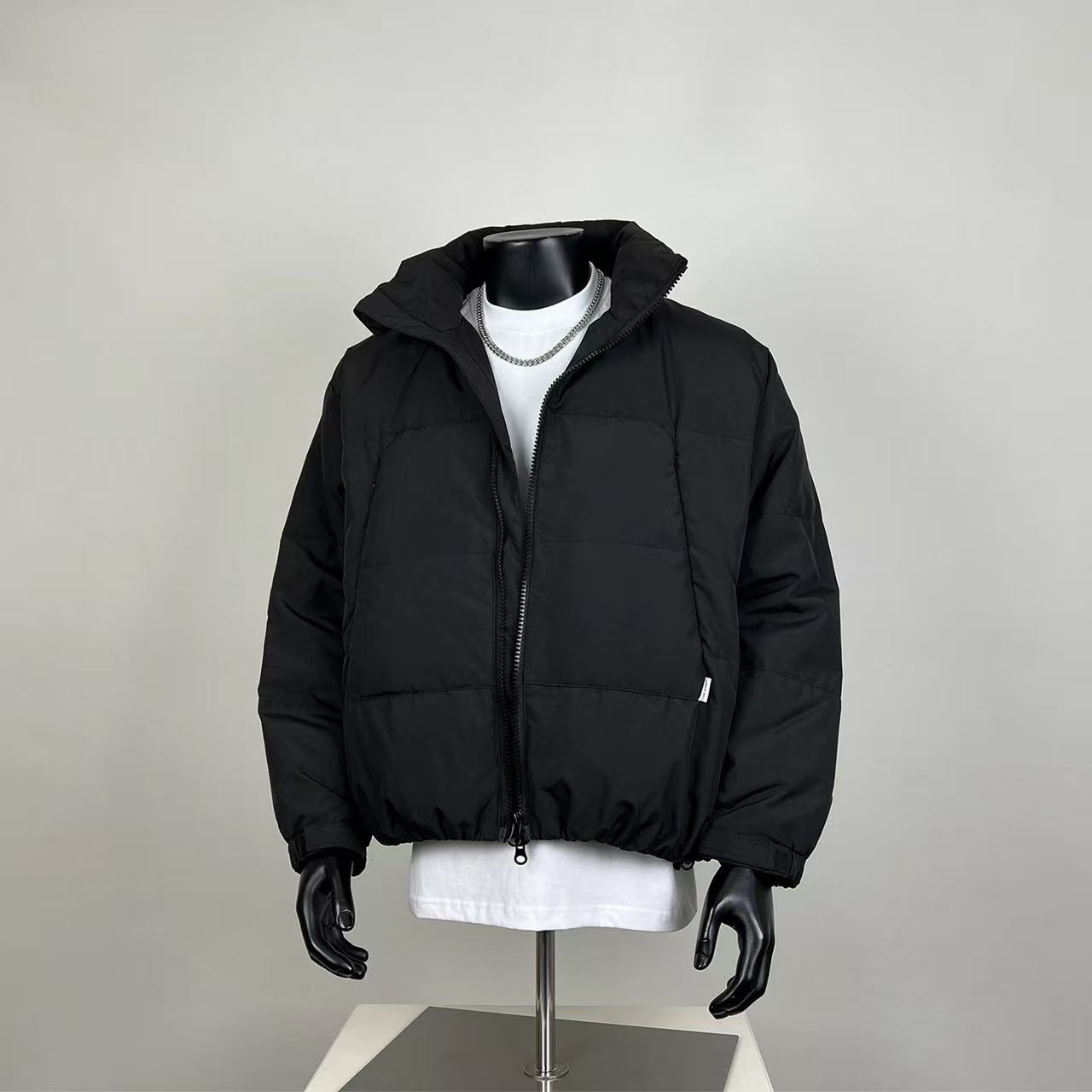 Black Quilted Puffer Jacket