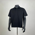 Black Contrast Stitch Oversized Polo Shirt | Modern Streetwear Essential