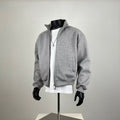 Boxy Fit Cropped Hooded Jacket - Heavyweight Fleece with Drawstrings